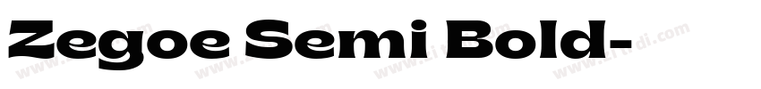 Zegoe Semi Bold字体转换